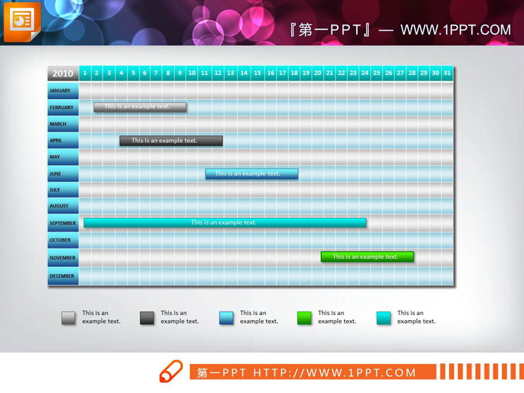 图片[12]-12张渐变效果的PPT甘特图-第一PPT