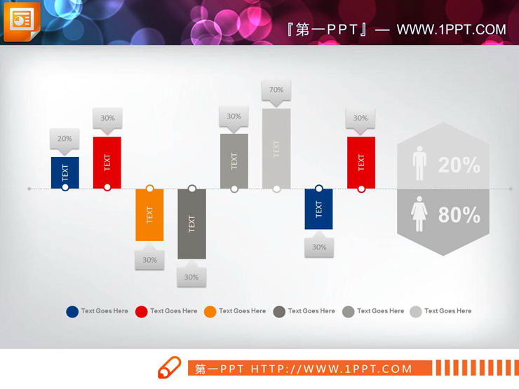 图片[2]-三张男女人数对比关系PPT甘特图-第一PPT