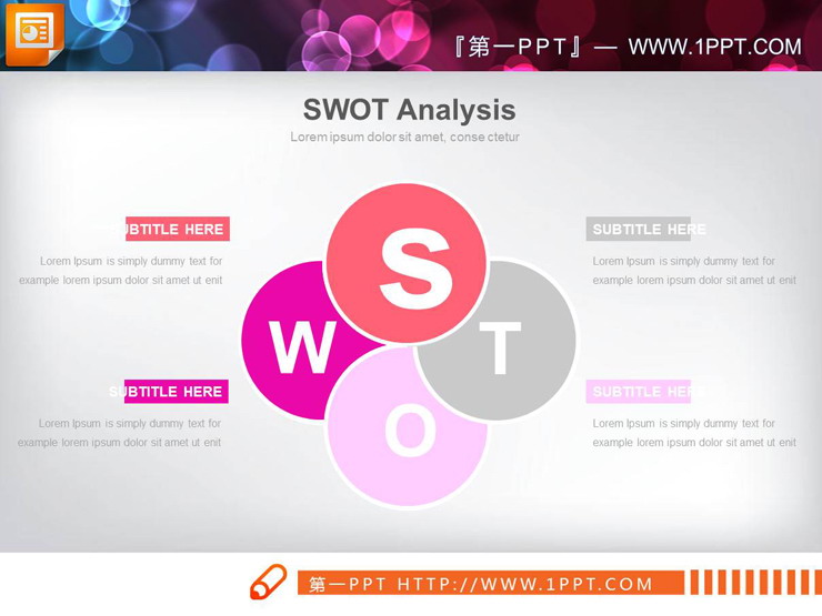 图片[5]-6种配色的SWOT分析PPT图表-第一PPT
