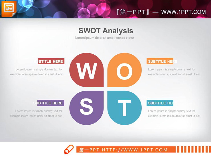 图片[2]-五张花瓣样式的SWOT分析PPT图表-第一PPT