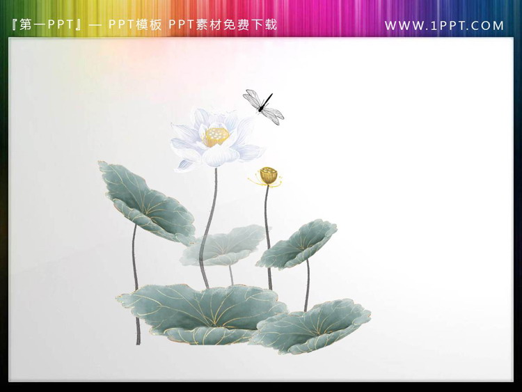 图片[1]-6套精美荷花PPT素材-第一PPT