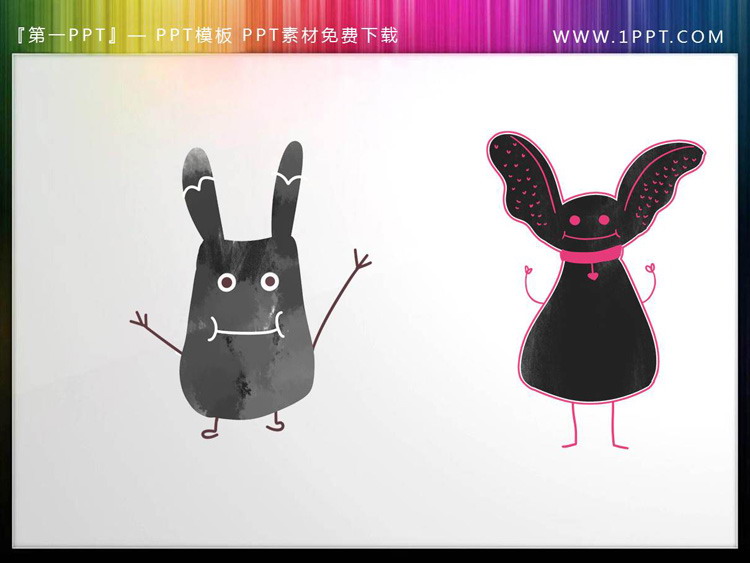 图片[3]-12张可爱的卡通小怪兽PPT素材下载-第一PPT