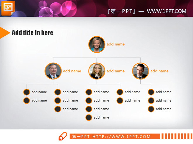 图片[1]-带人物照片的企业人事PPT结构图-第一PPT