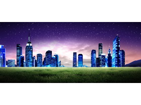 两张城市建筑PPT背景图片-第一PPT