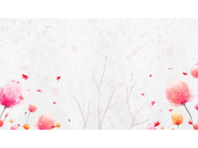 动态唯美水彩花卉PPT背景图片-第一PPT