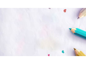 UI风格的彩色铅笔PPT背景图片-第一PPT