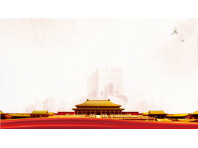 古建筑石狮子天安门PPT背景图片-第一PPT