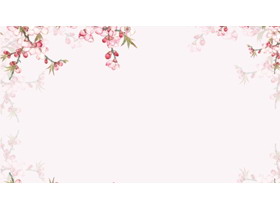 唯美桃花爱情幻灯片背景图片-第一PPT
