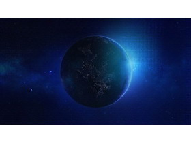 三张蓝色星空星球PPT背景图片-第一PPT