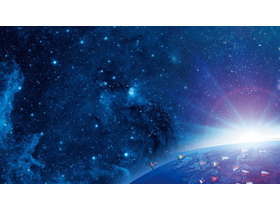 两张精致蓝色星空PPT背景图片-第一PPT