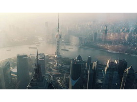 两张上海城市建筑PPT背景图片-第一PPT