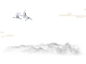 三张淡雅水墨群山PPT背景图片免费下载-第一PPT
