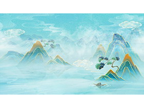 七张精美中国风PPT背景图片-第一PPT