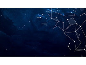蓝色星空白色点线PPT背景图片-第一PPT