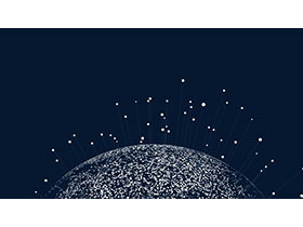 六张蓝色点线星球科技感PPT背景图片-第一PPT