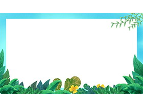 7张卡通插画绿色植物PPT背景图片-第一PPT