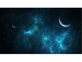 五张精美宇宙星空星球PPT背景图片-第一PPT