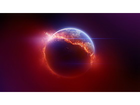 三张精美宇宙星球PPT背景图片-第一PPT