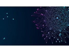 四张科技感蓝色点线PPT背景图片-第一PPT
