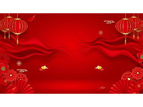 五张红色喜庆节日主题PPT背景图片-第一PPT