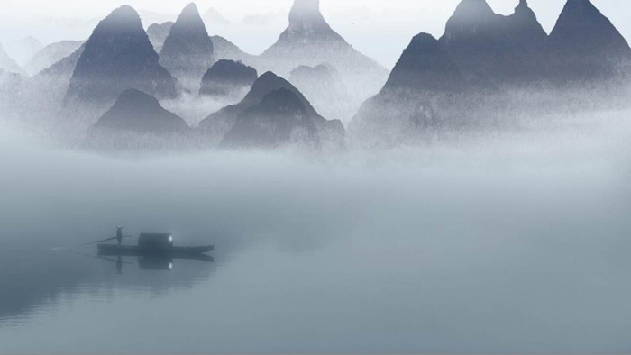 图片[10]-14张淡雅高山流水PPT背景图片-第一PPT