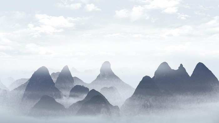 图片[9]-14张淡雅高山流水PPT背景图片-第一PPT