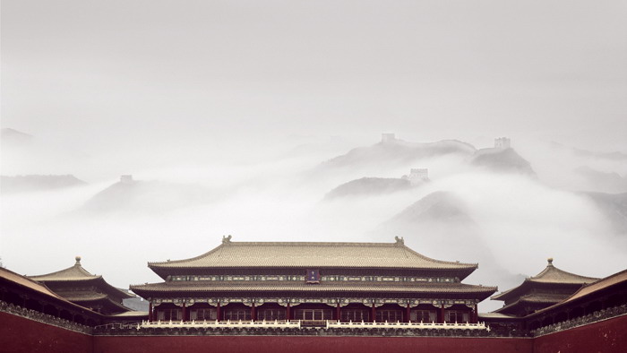 图片[1]-五张精致中国古建筑PPT背景图片-第一PPT