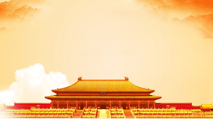 图片[1]-金碧辉煌故宫建筑PPT背景图片-第一PPT