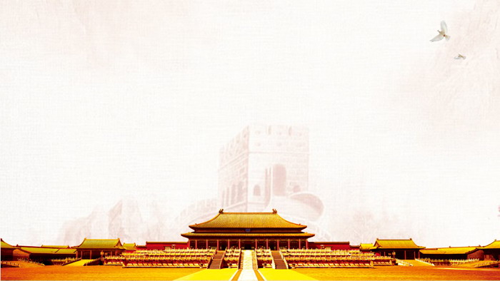 图片[2]-古建筑石狮子天安门PPT背景图片-第一PPT