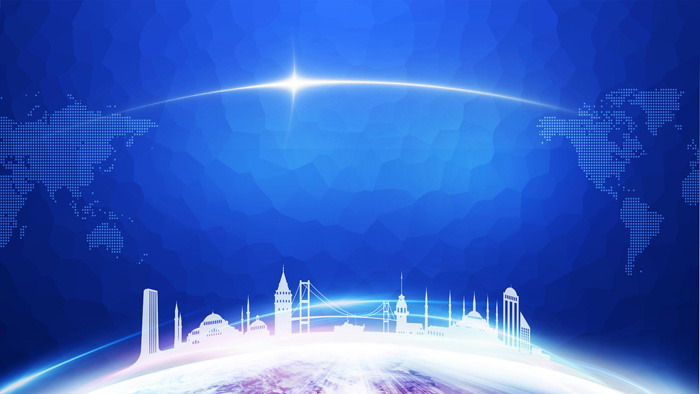 图片[4]-五张蓝色地球曲度商务PPT背景图片-第一PPT