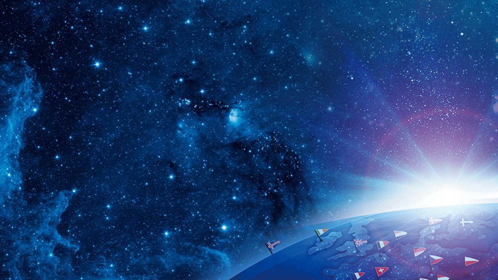 图片[1]-两张精致蓝色星空PPT背景图片-第一PPT