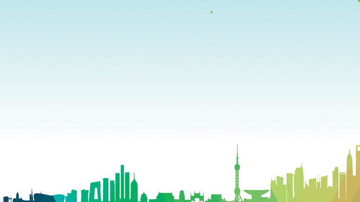 图片[3]-绿色城市剪影PPT背景图片-第一PPT