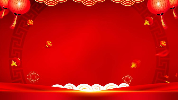 图片[1]-红色喜庆新年主题PPT背景图片免费下载-第一PPT
