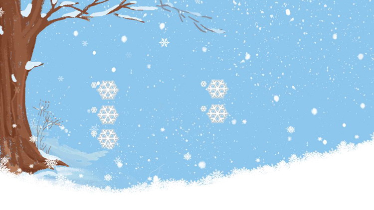 图片[1]-四张卡通冬天雪景PPT背景图片-第一PPT