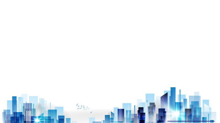 图片[2]-四张蓝色城市剪影PPT背景图片-第一PPT