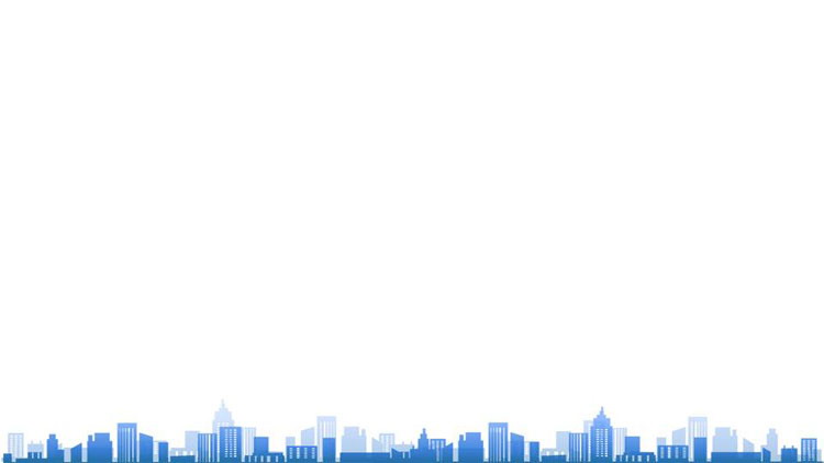 图片[3]-四张蓝色城市剪影PPT背景图片-第一PPT