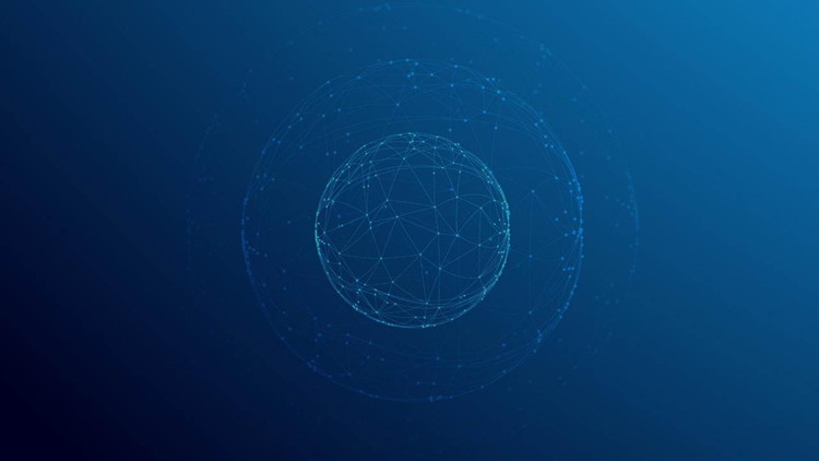 图片[4]-蓝色抽象点线星球科技感PPT背景图片-第一PPT