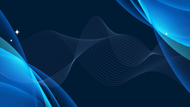 图片[1]-五张蓝色抽象曲线PPT背景图片-第一PPT