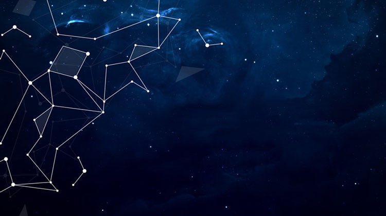 图片[2]-蓝色星空白色点线PPT背景图片-第一PPT