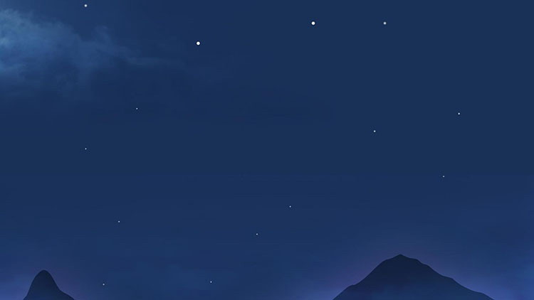 图片[4]-四张蓝色夜空与月亮PPT背景图片-第一PPT