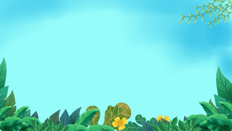 图片[3]-7张卡通插画绿色植物PPT背景图片-第一PPT