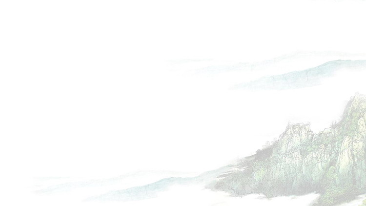 图片[3]-三张绿色国画高山PPT背景图片-第一PPT