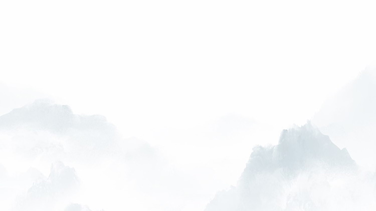 图片[3]-三张蓝色水墨群山泛舟古典中国风PPT背景图片-第一PPT