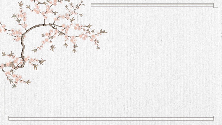 图片[1]-四张雅致梅花花枝PPT背景图片-第一PPT