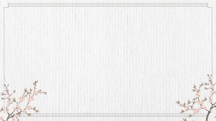 图片[3]-四张雅致梅花花枝PPT背景图片-第一PPT