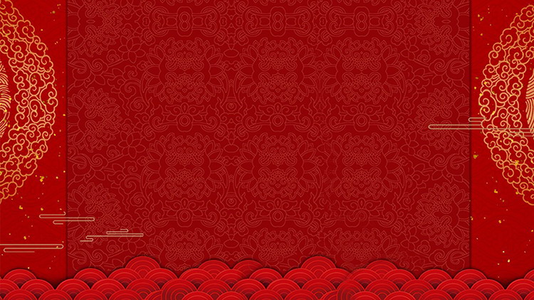 图片[2]-三张吊坠中国结红色喜庆节日PPT背景图片-第一PPT