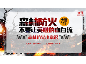 “森林防火不要让英雄的血白流”森林防火小常识PPT模板下载-第一PPT